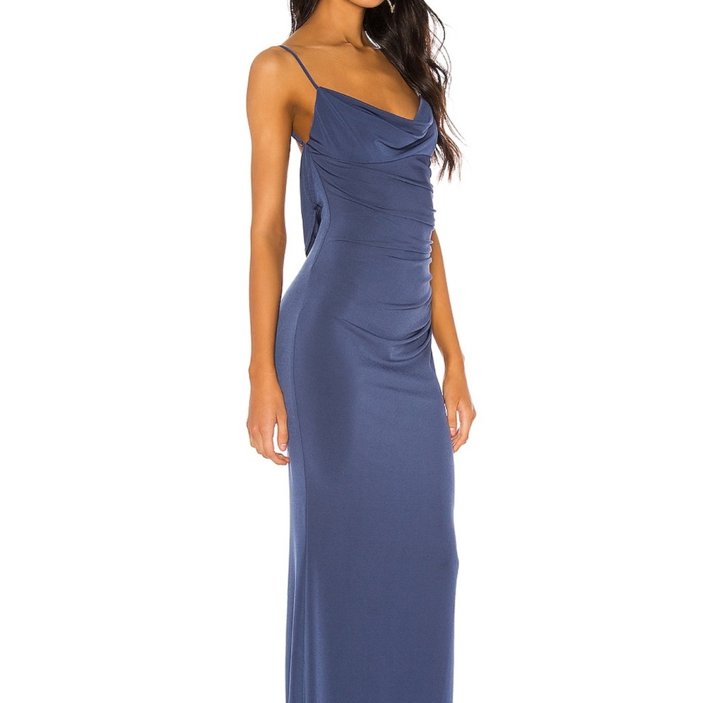 Elegant Blue Evening Dress surreal dress in deep sea revolve